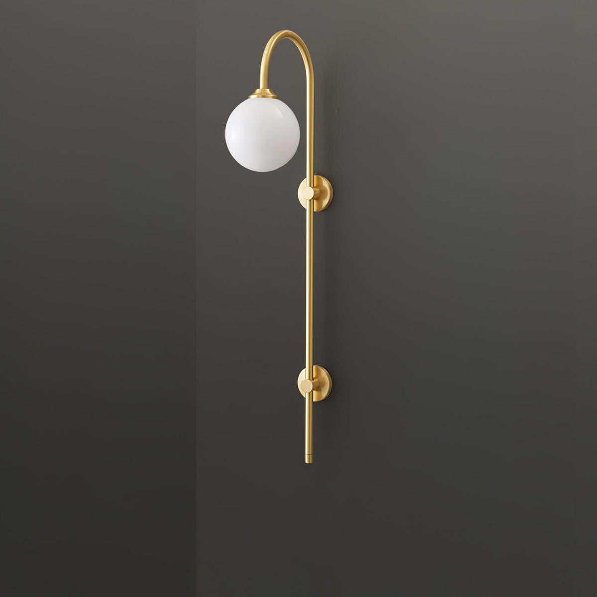 Nyvaris Modern Minimalist Globe Brass Glass Sconce Wall lamp