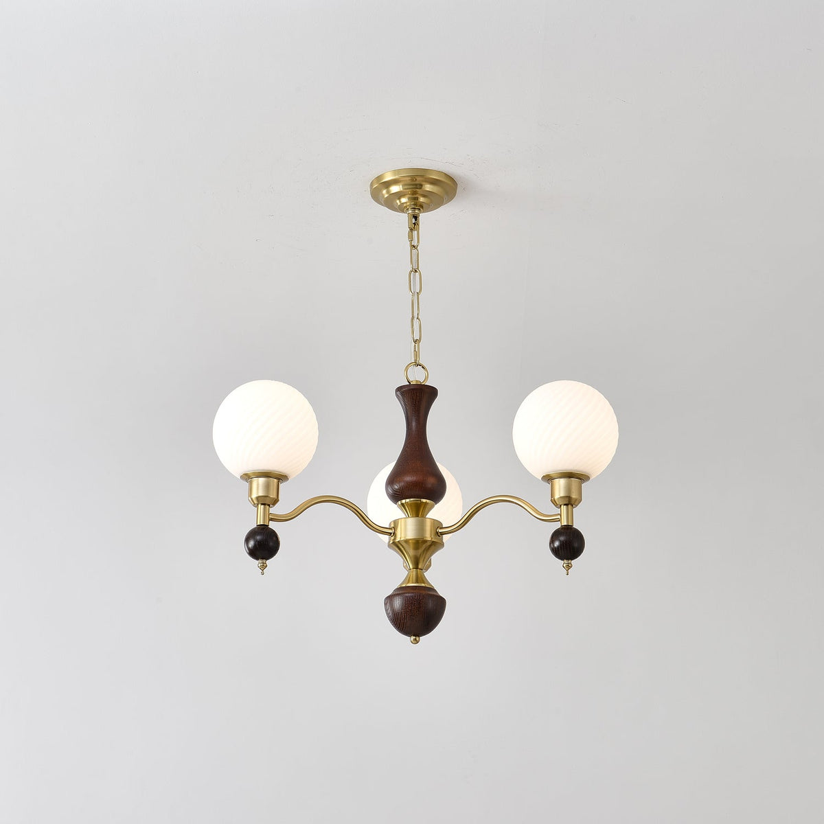 Evelynne Globe Orb Wood Chandelier