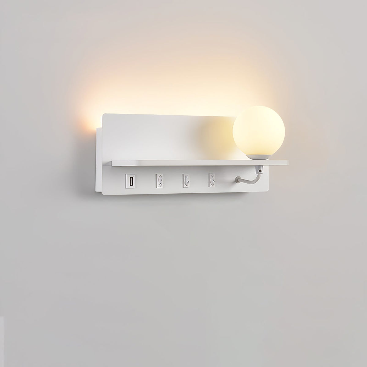 Thalior Modern Minimalist Slim Glass Wall lamp