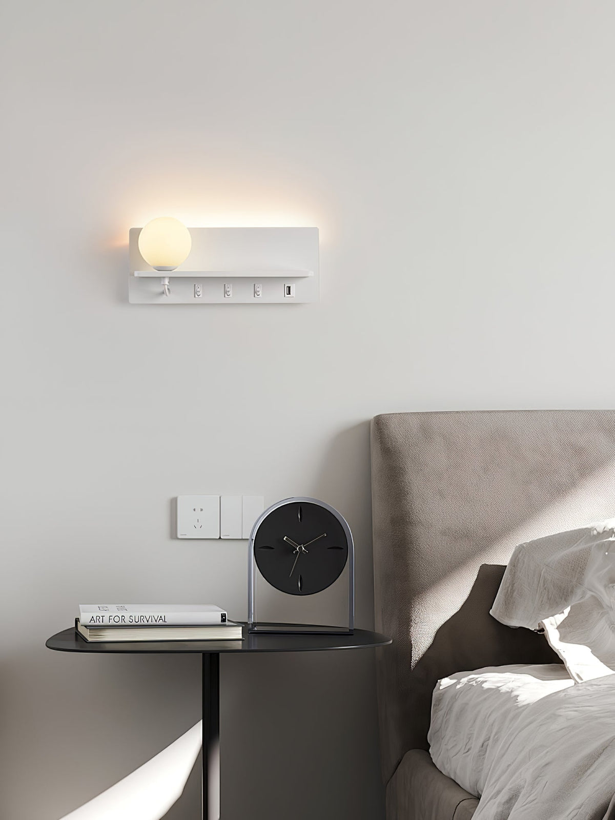 Thalior Modern Minimalist Slim Glass Wall lamp