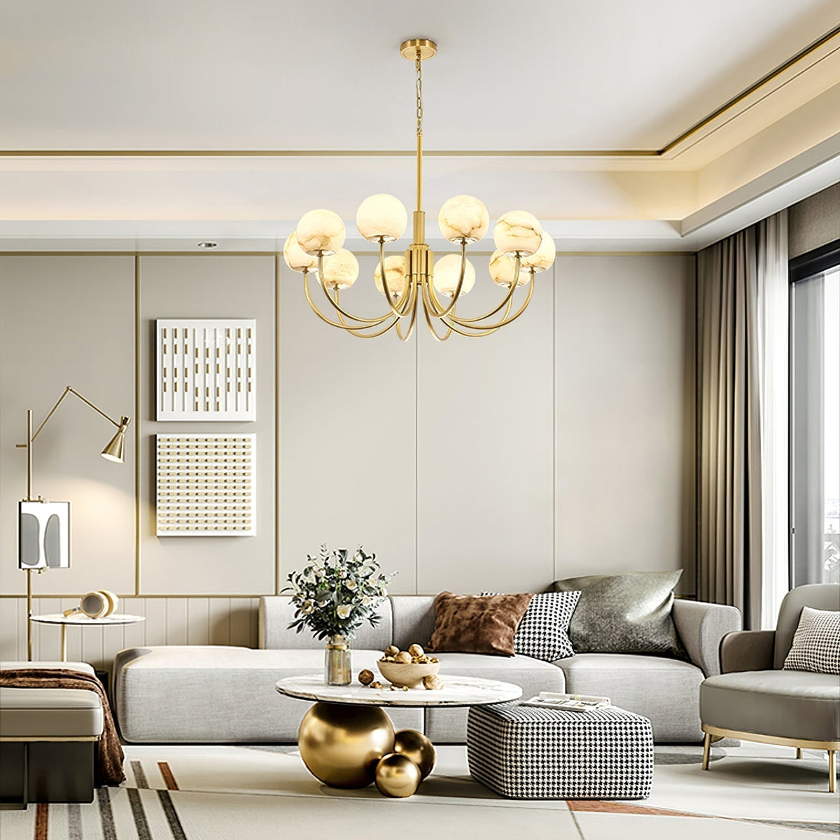 Chandelier  Alabaster Luxury
