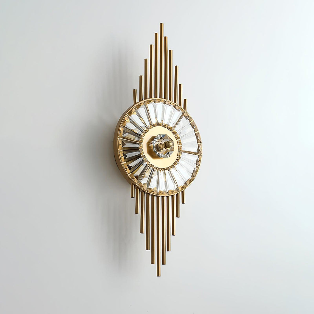 Cilirel Postmodern Luxury Gear Gold Crystal Wall Light