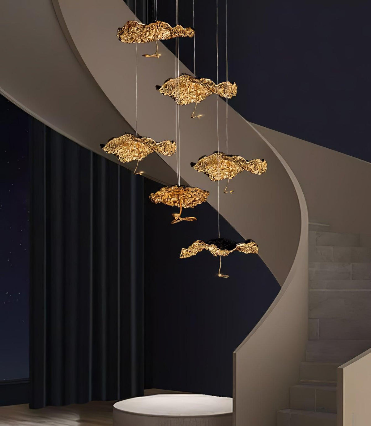 Aureate Cloud Brass Cluster Chandelier