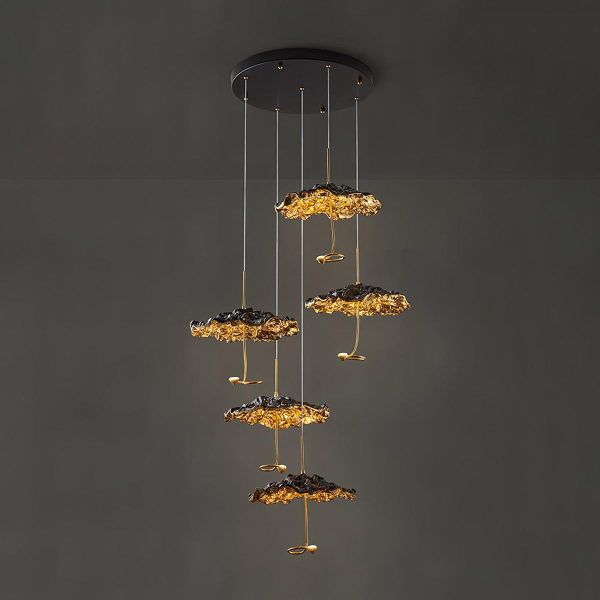 Aureate Cloud Brass Cluster Chandelier