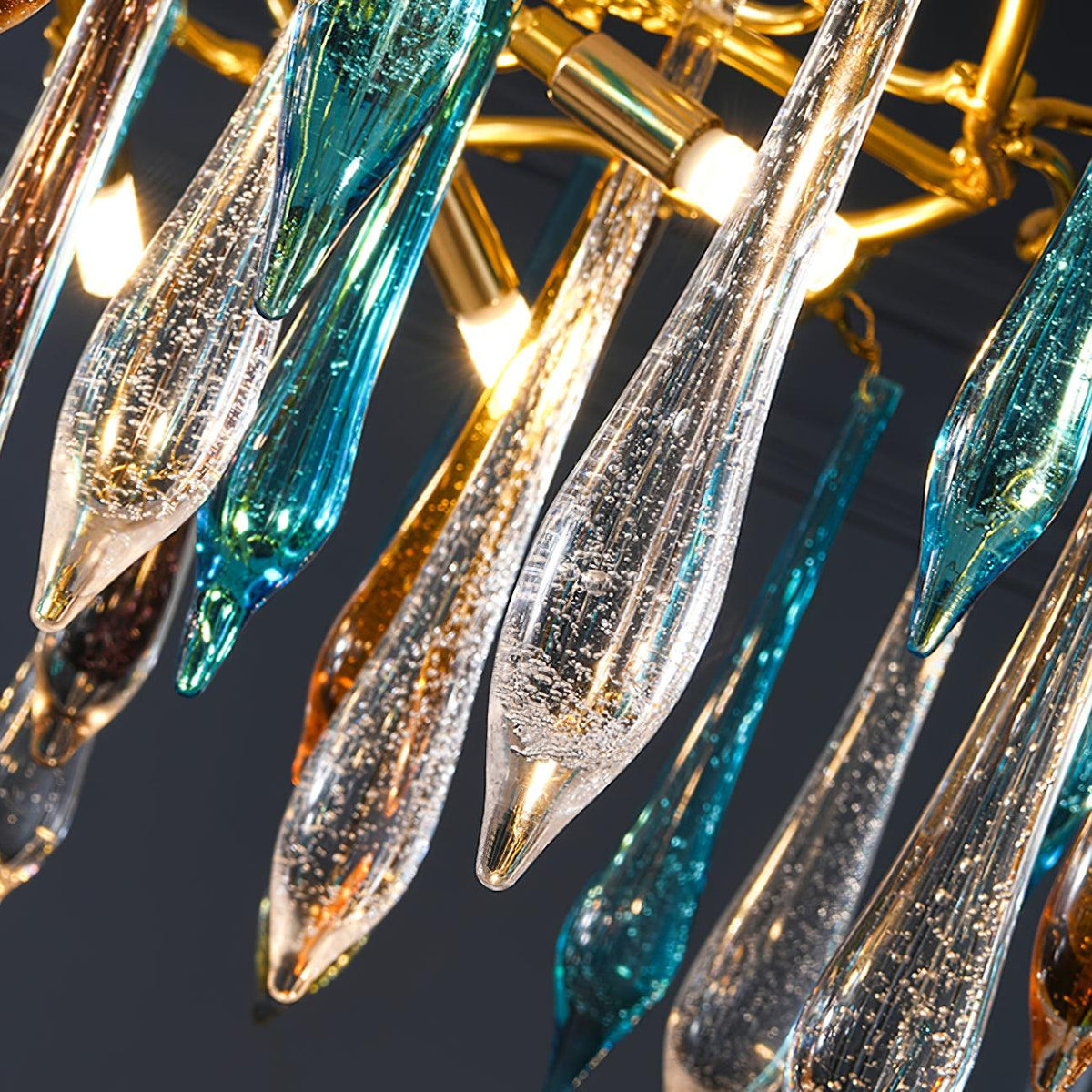 Krashen Chandelier Teardrop Glass Luxe