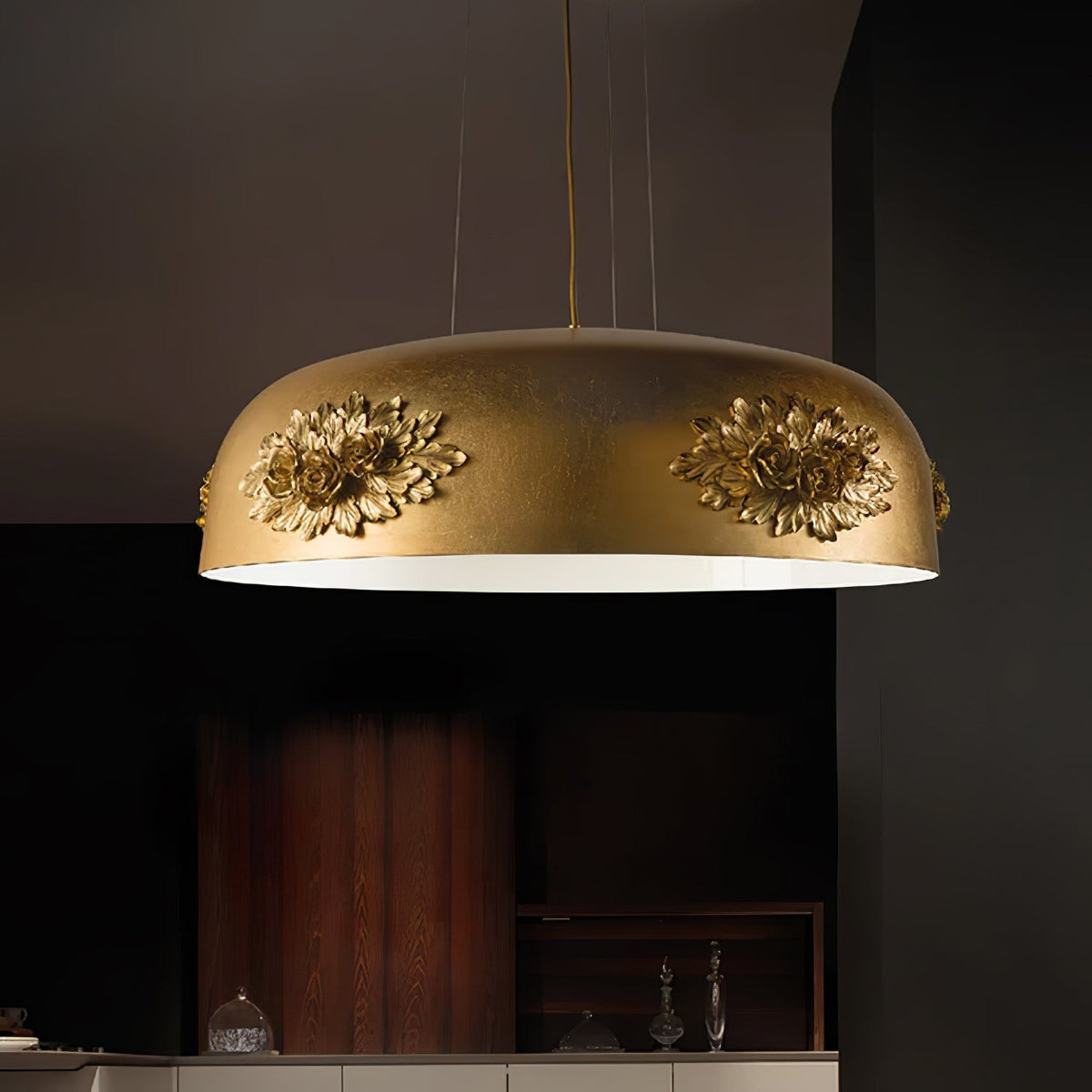 Zesolila Traditional Art Gold Pendant Light