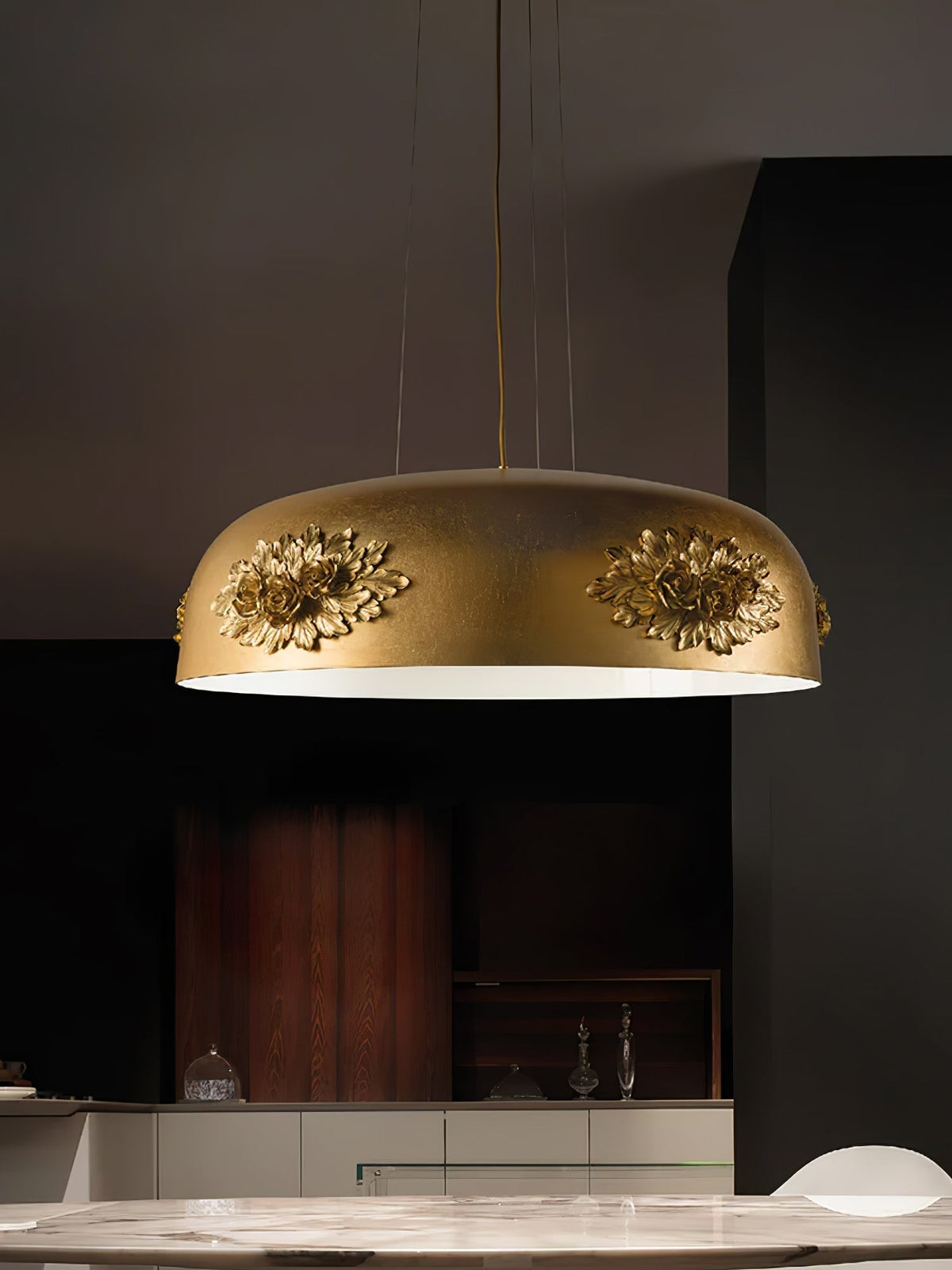 Zesolila Traditional Art Gold Pendant Light