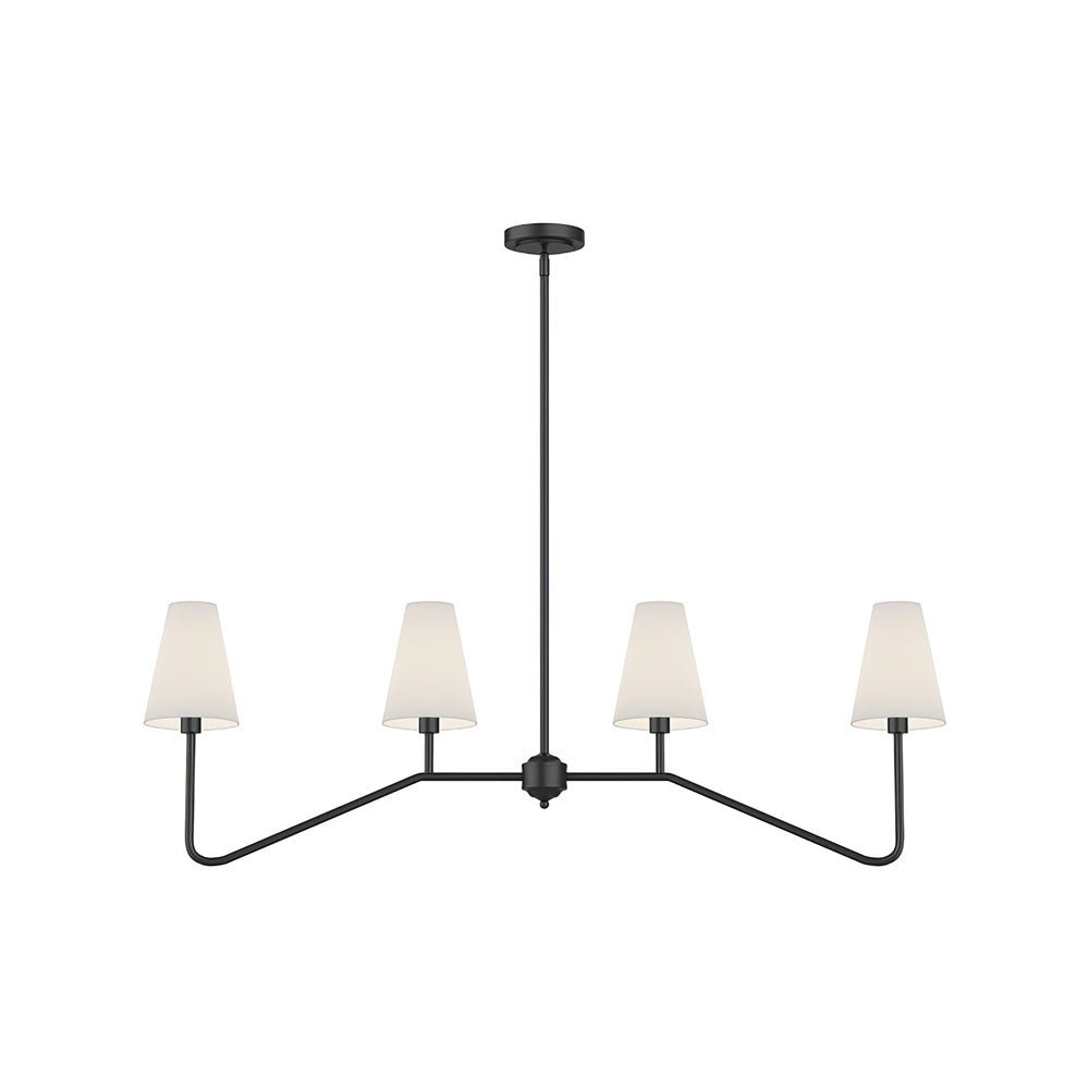 Oriinissa Chandelier Brass Curved Beige Linear
