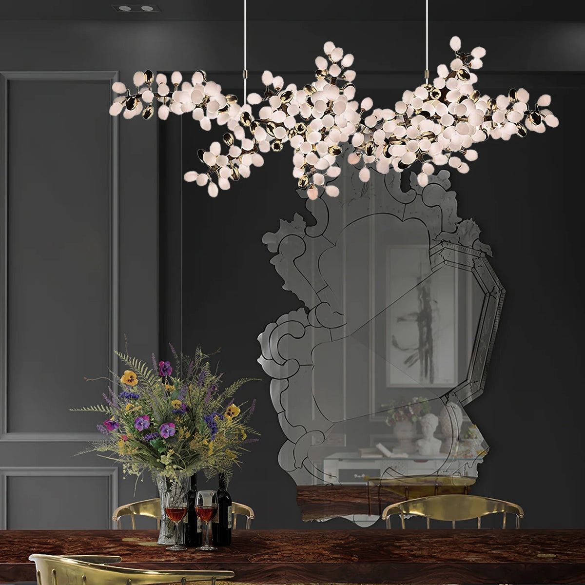 Aldo Elegant Droplet Glass Chandelier
