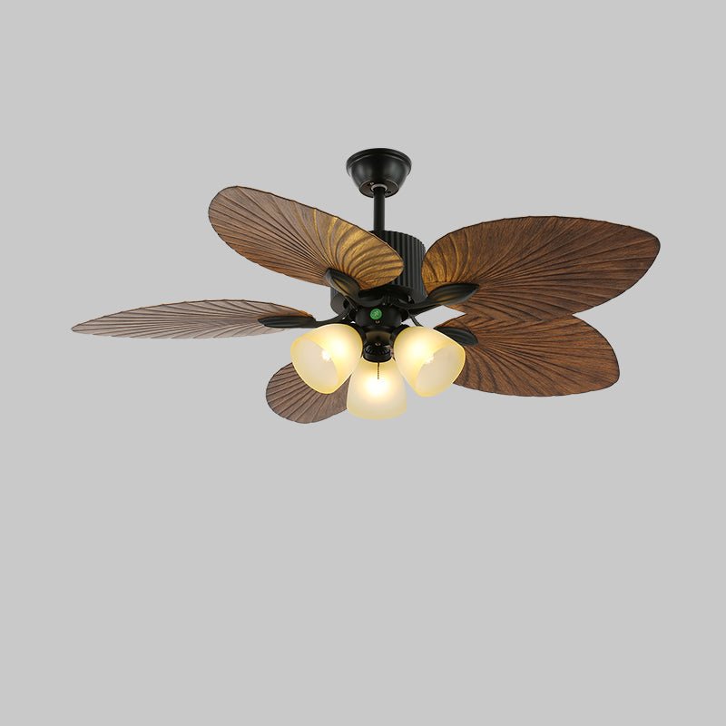 Virel Tropical Wood Ceiling Fan Light