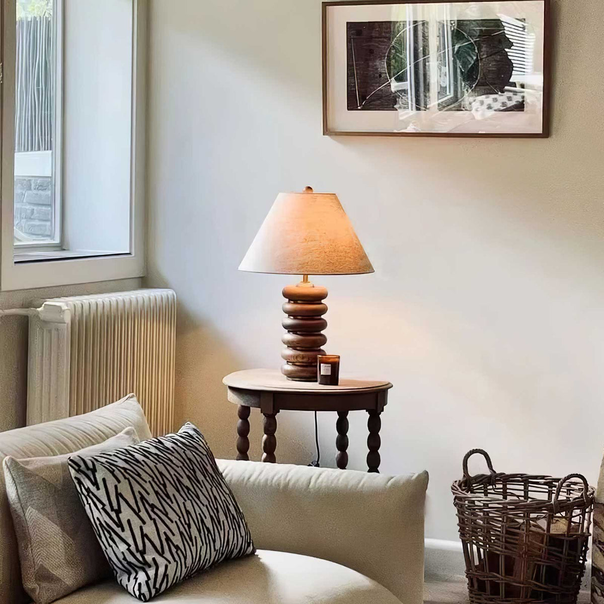 Rinalia Minimalist Wood Table Lamp