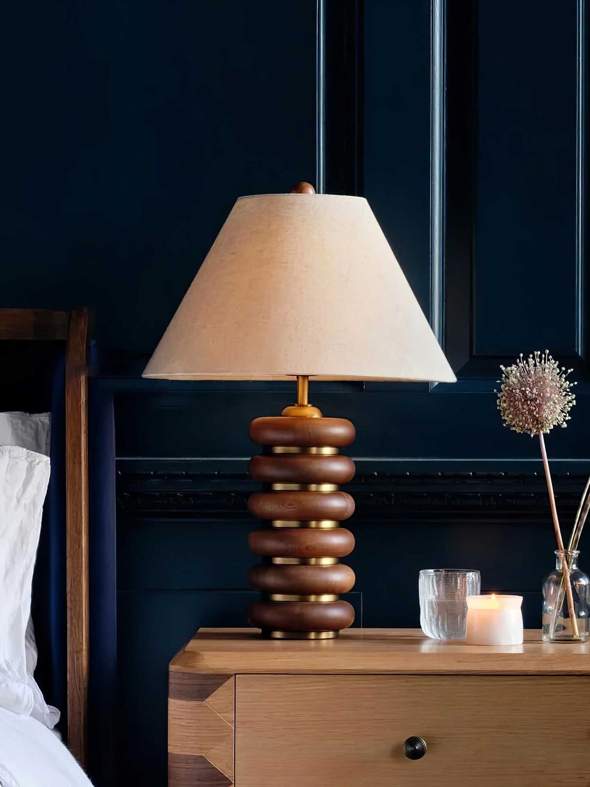 Rinalia Minimalist Wood Table Lamp