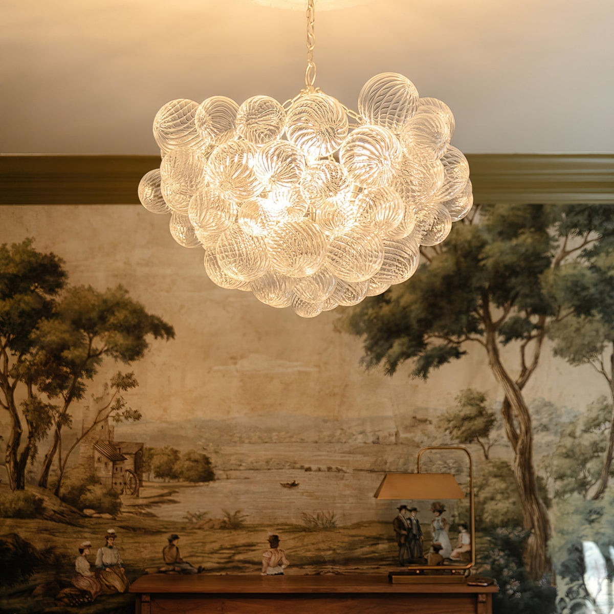 Aurora Chandelier Glass Ball Bubble Modern