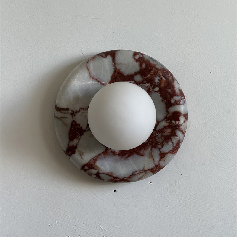 Dojan Red Marble Indoor Wall Light