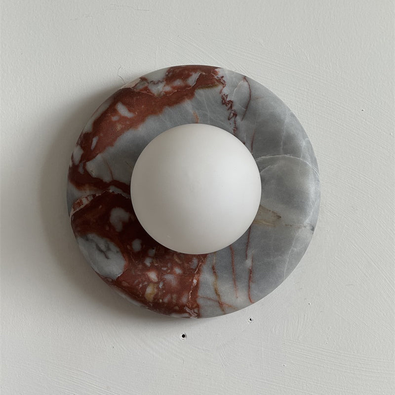Dojan Red Marble Indoor Wall Light