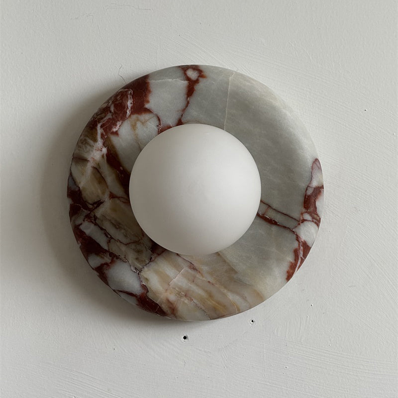 Dojan Red Marble Indoor Wall Light