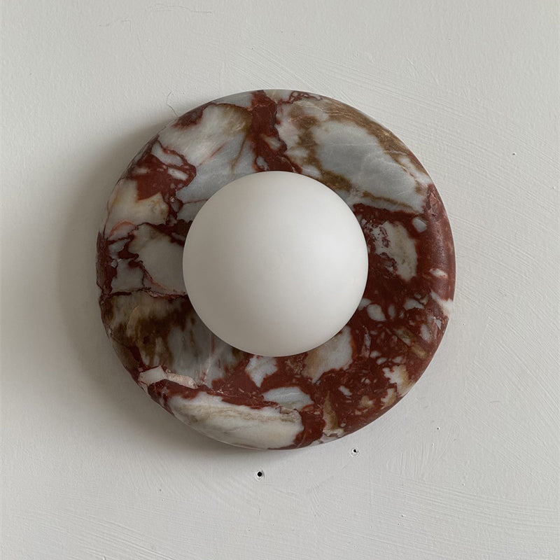Dojan Red Marble Indoor Wall Light