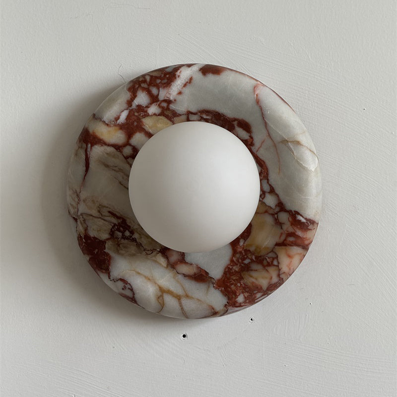 Dojan Red Marble Indoor Wall Light
