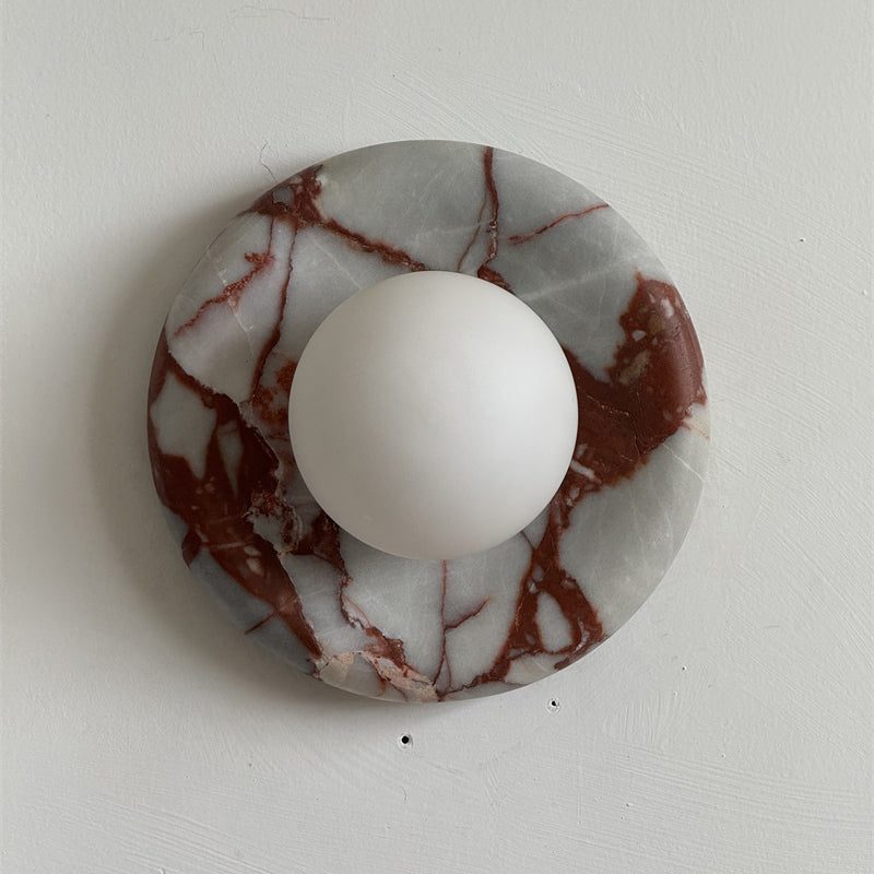 Dojan Red Marble Indoor Wall Light