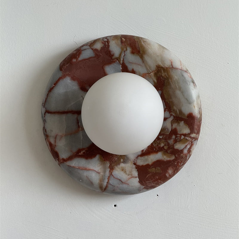 Dojan Red Marble Indoor Wall Light