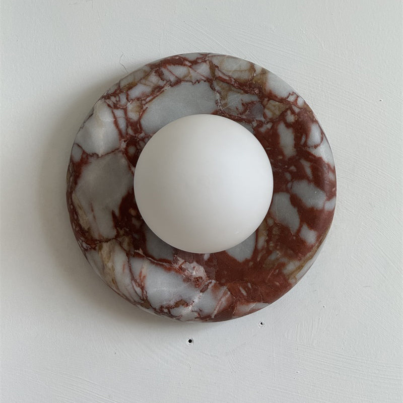 Dojan Red Marble Indoor Wall Light