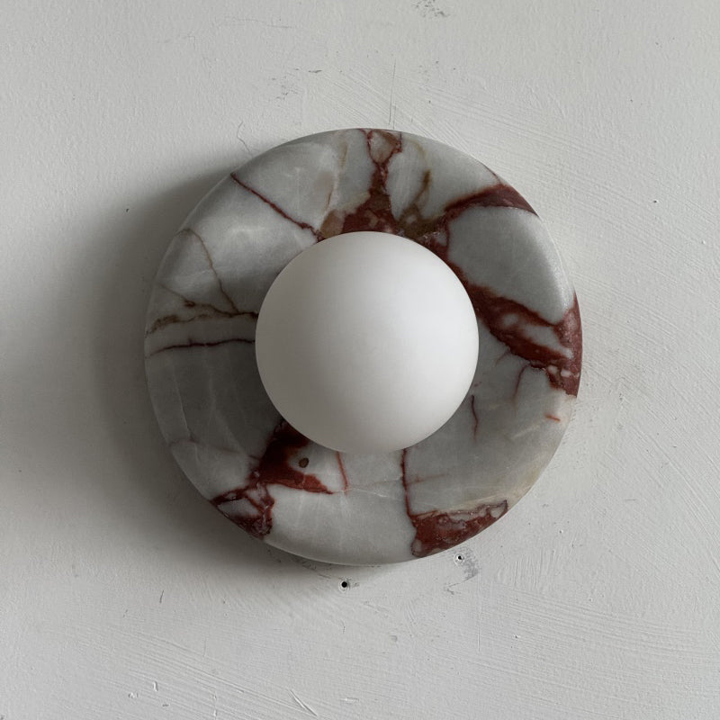 Dojan Red Marble Indoor Wall Light