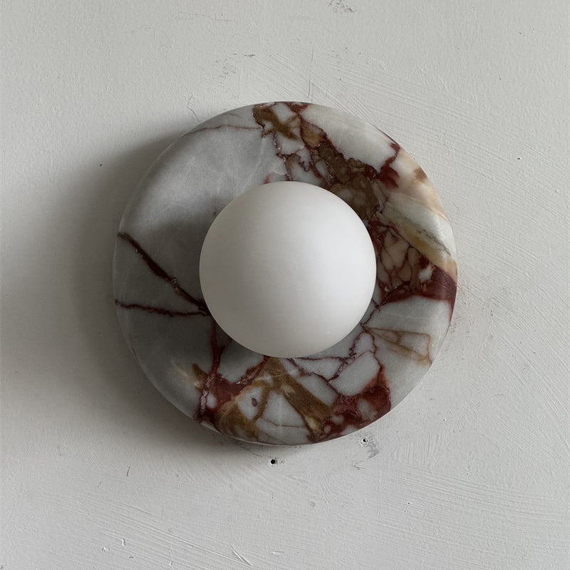 Dojan Red Marble Indoor Wall Light
