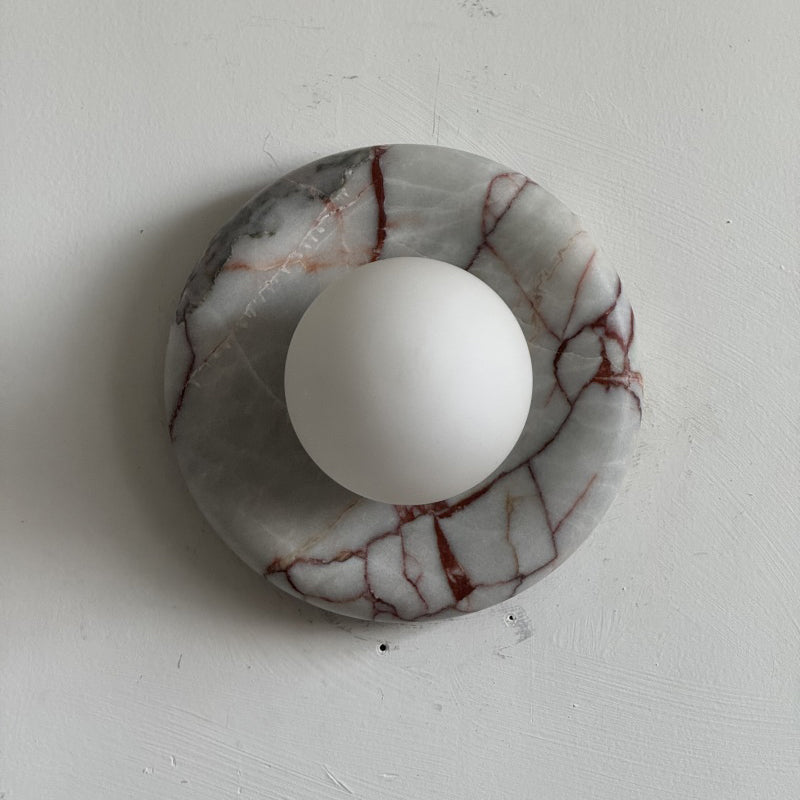 Dojan Red Marble Indoor Wall Light