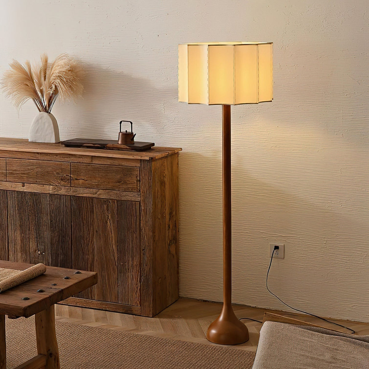 Bexi Minimalist Wood Floor Lamp