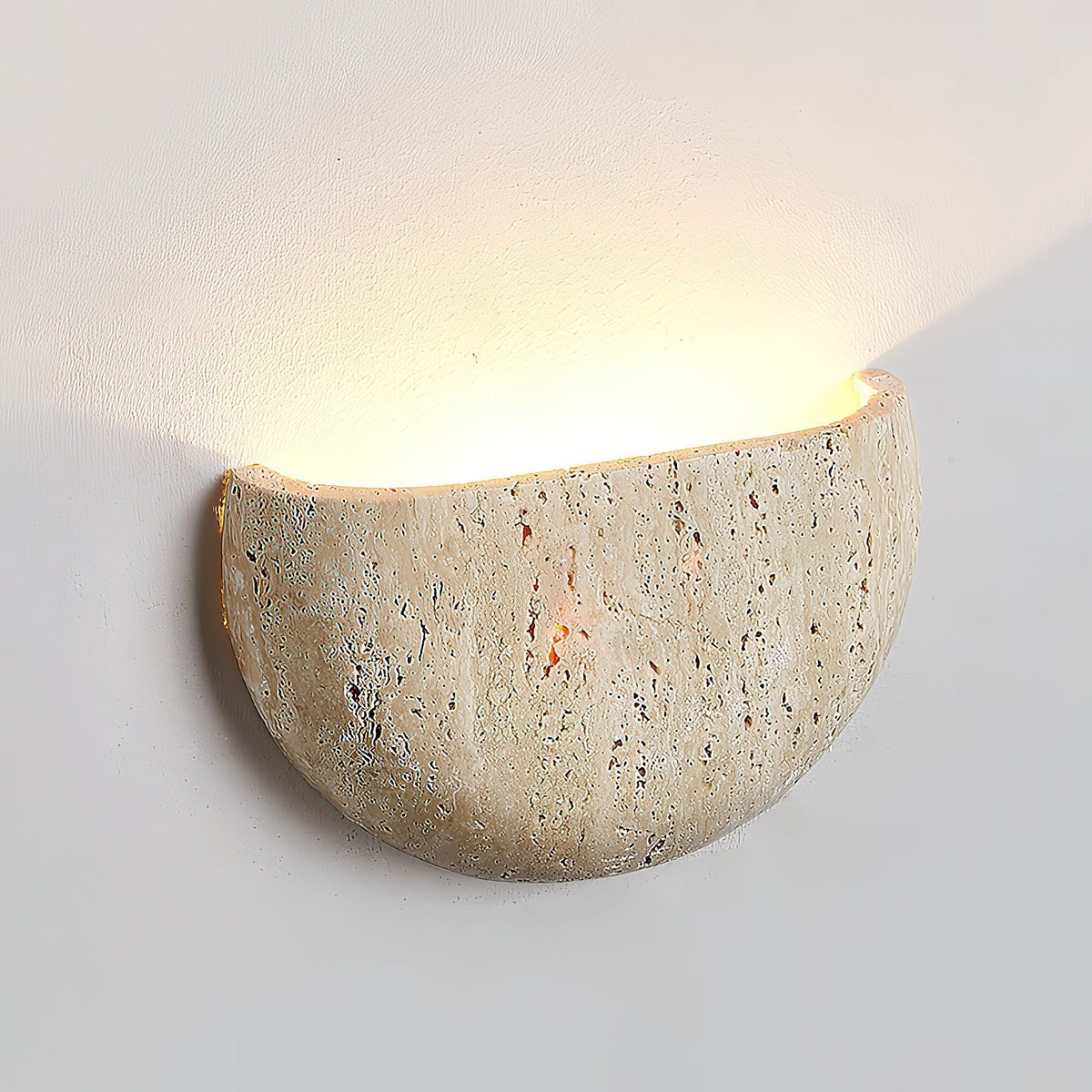Cuvenarae Modern Minimalist Moon Travertine Wall Lamp