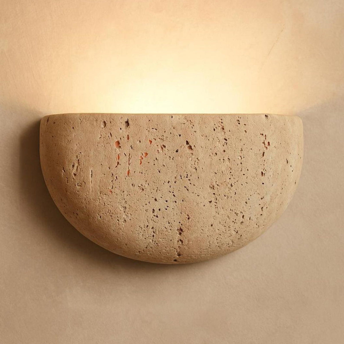 Cuvenarae Modern Minimalist Moon Travertine Wall Lamp