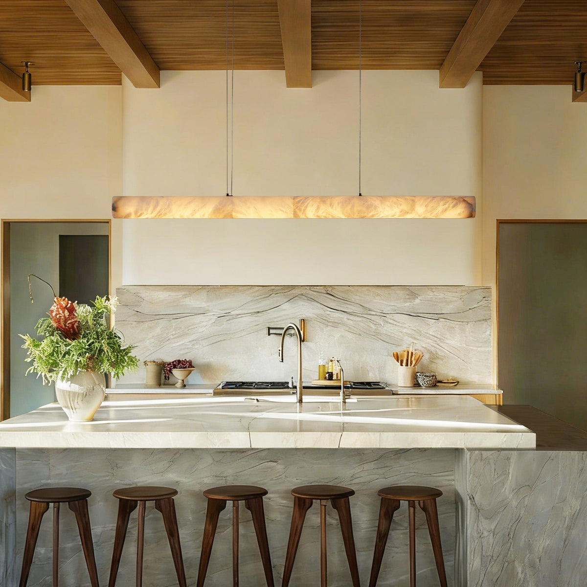 Foem Linear Alabaster Chandelier