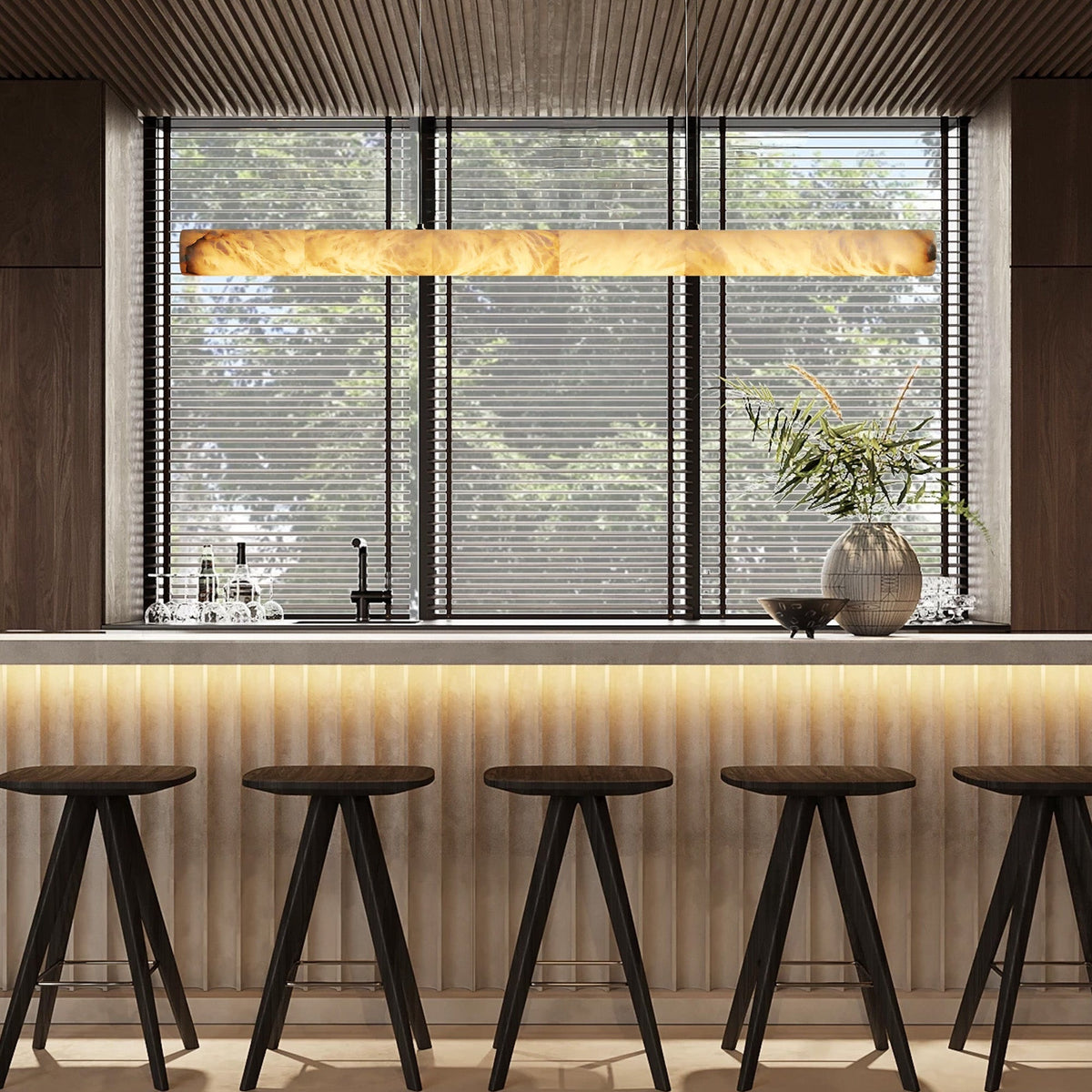 Foem Linear Alabaster Chandelier
