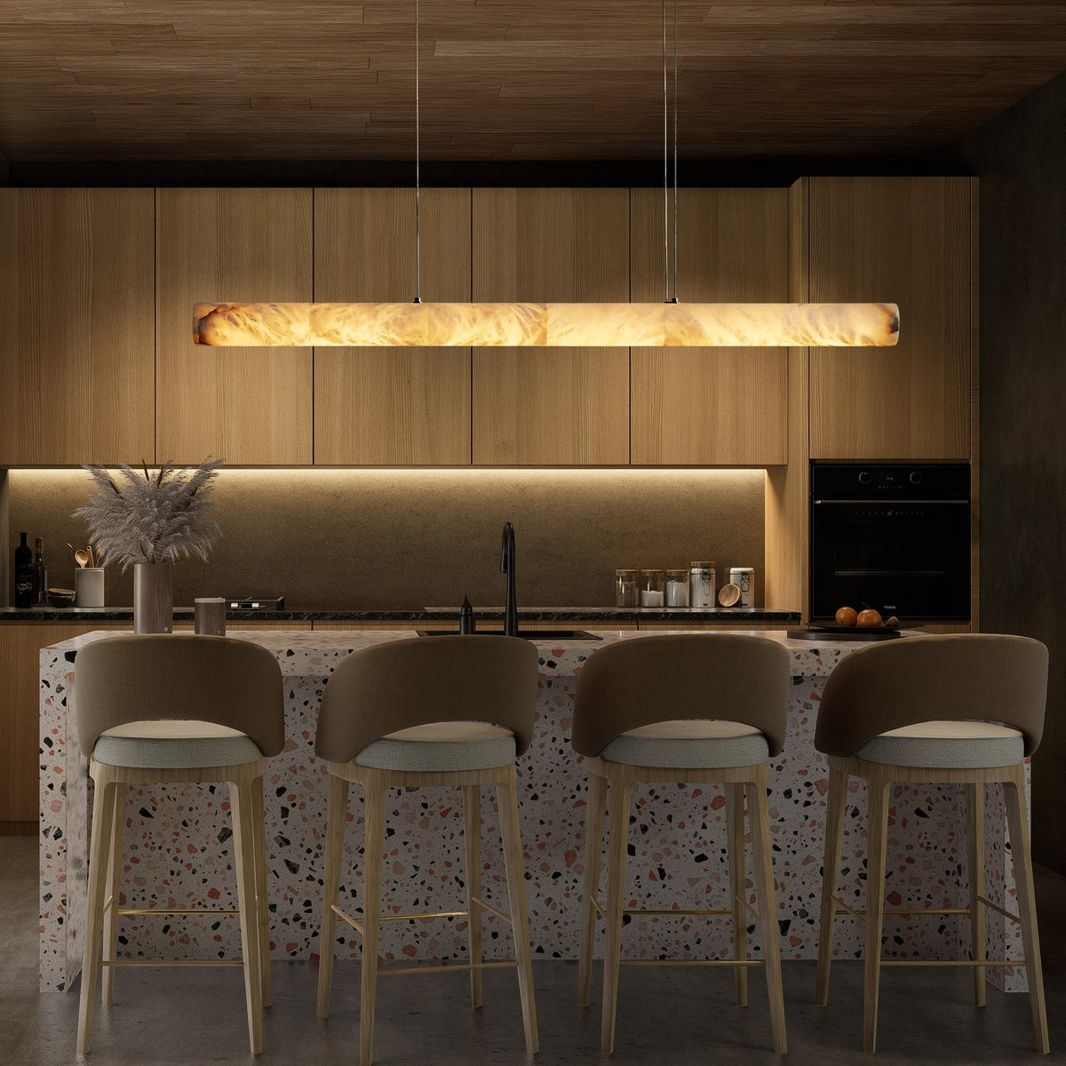Foem Linear Alabaster Chandelier