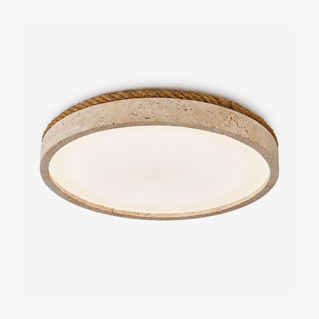 Haverleigh Travertine Flush Mount Light