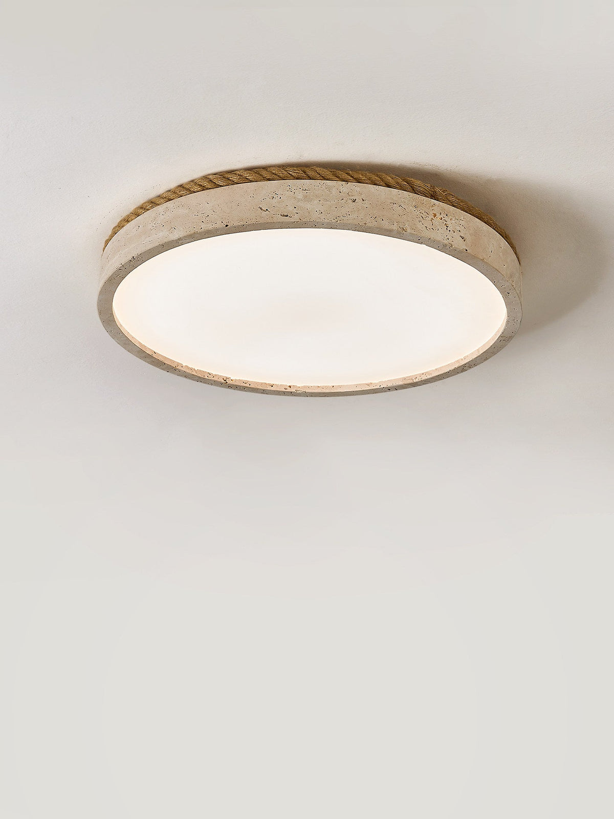 Haverleigh Travertine Flush Mount Light