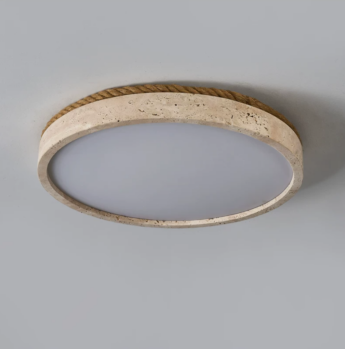 Haverleigh Travertine Flush Mount Light