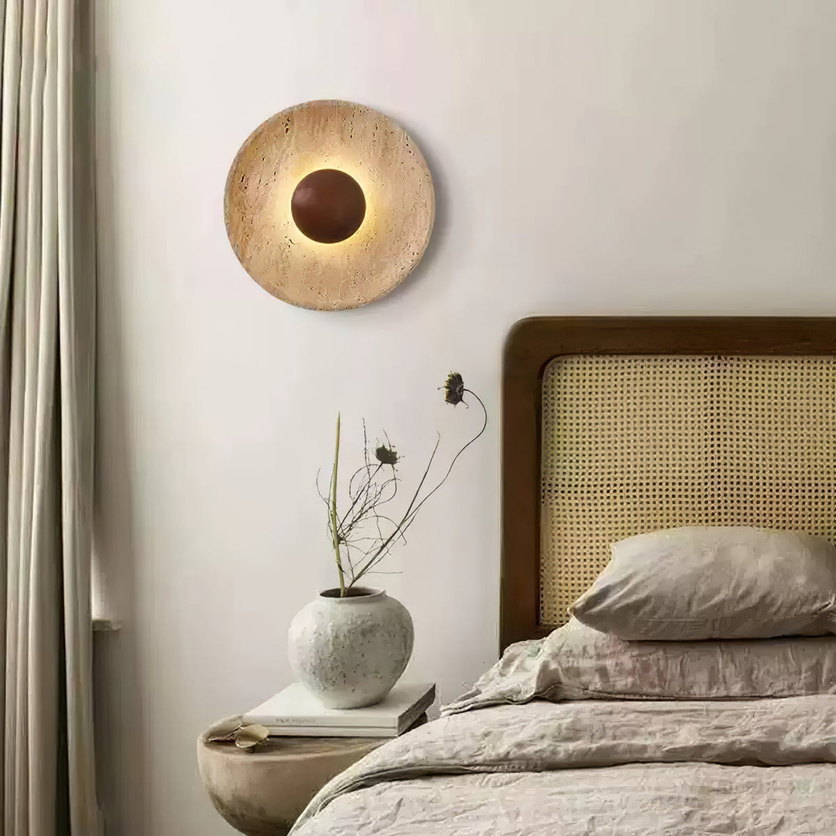 Ulraeia Minimalist Travertine Wall Light