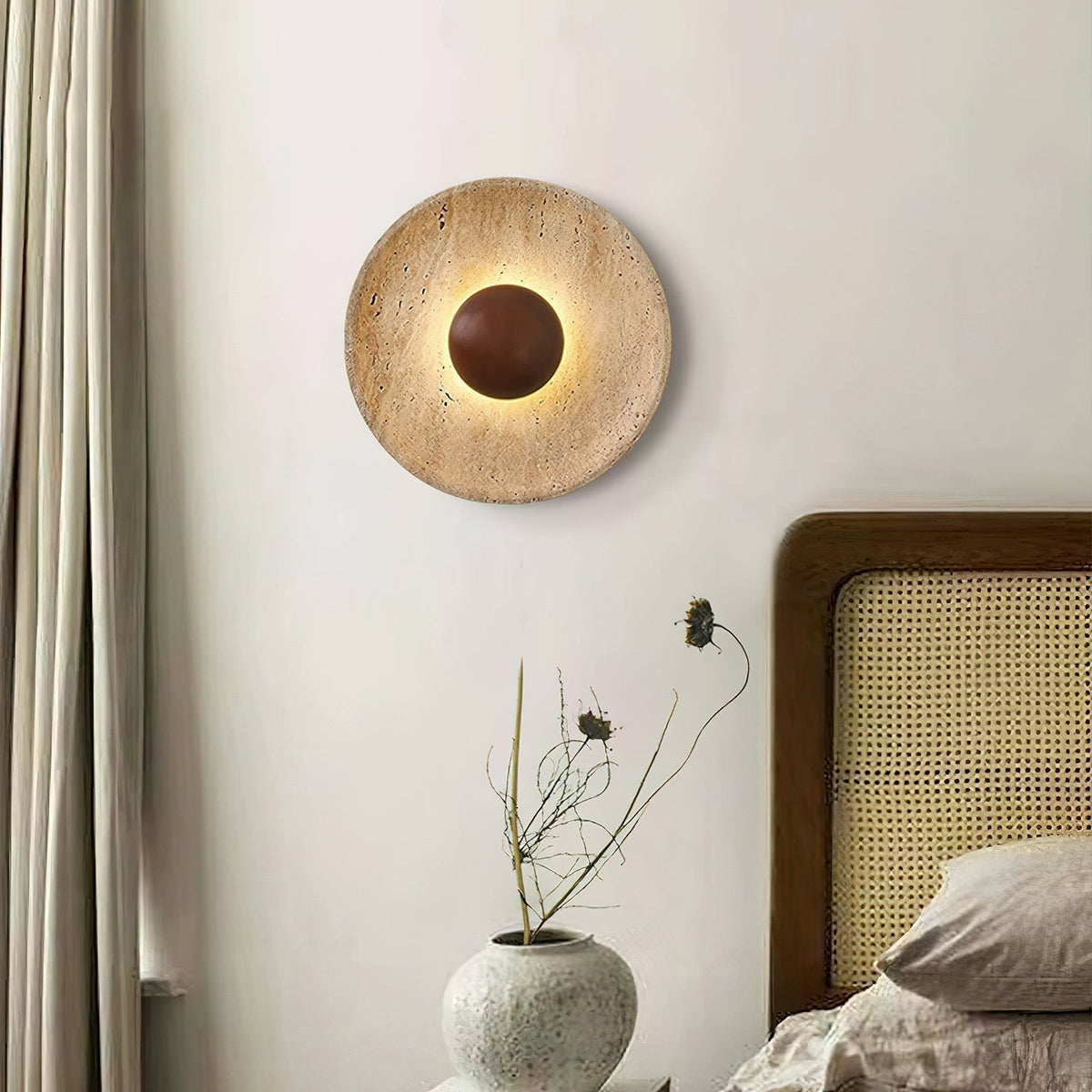 Ulraeia Minimalist Travertine Wall Light