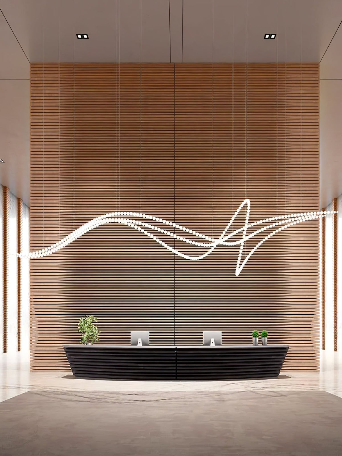 PearlCascade Glass Bead Chandelier