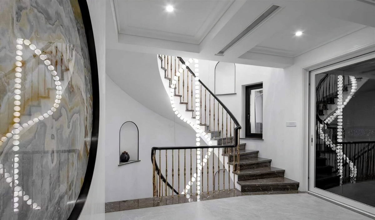 PearlCascade Glass Bead Chandelier