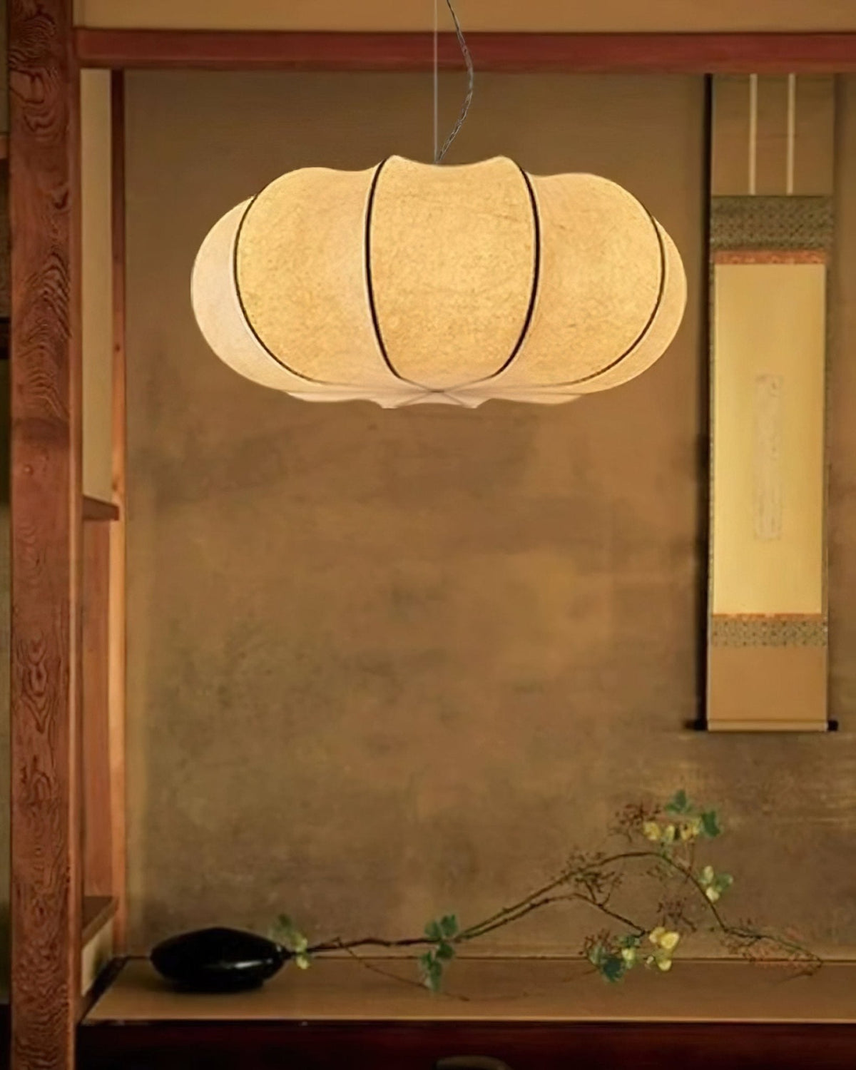 Bovena Silk Traditional Pendant Lamp