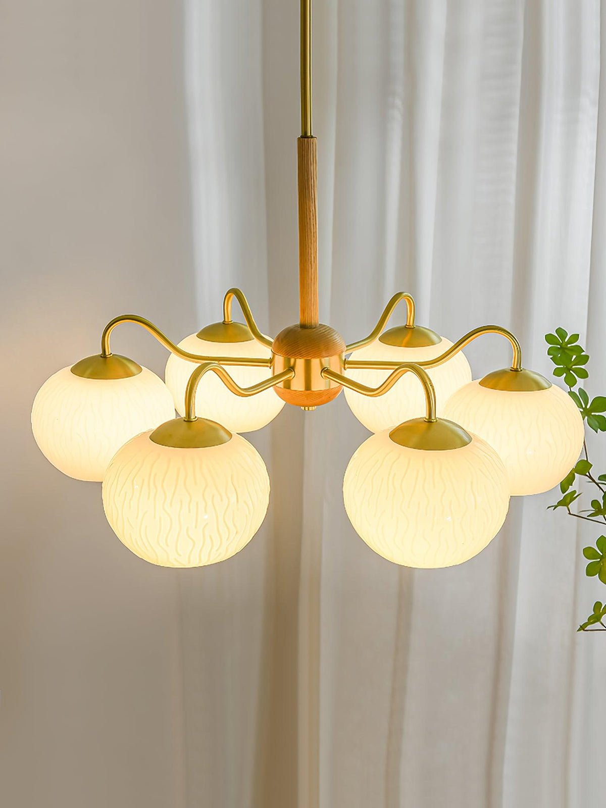 Elyra Elegant Wood Chandelier