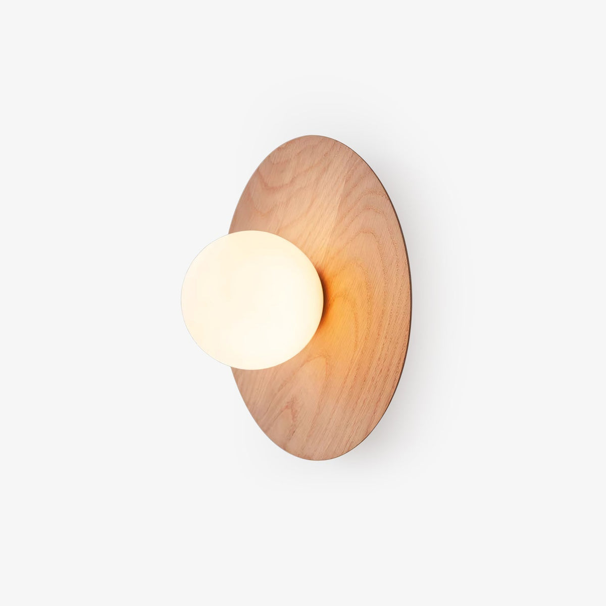 Eloza Modern Minimalist Wooden Glass Wall Light