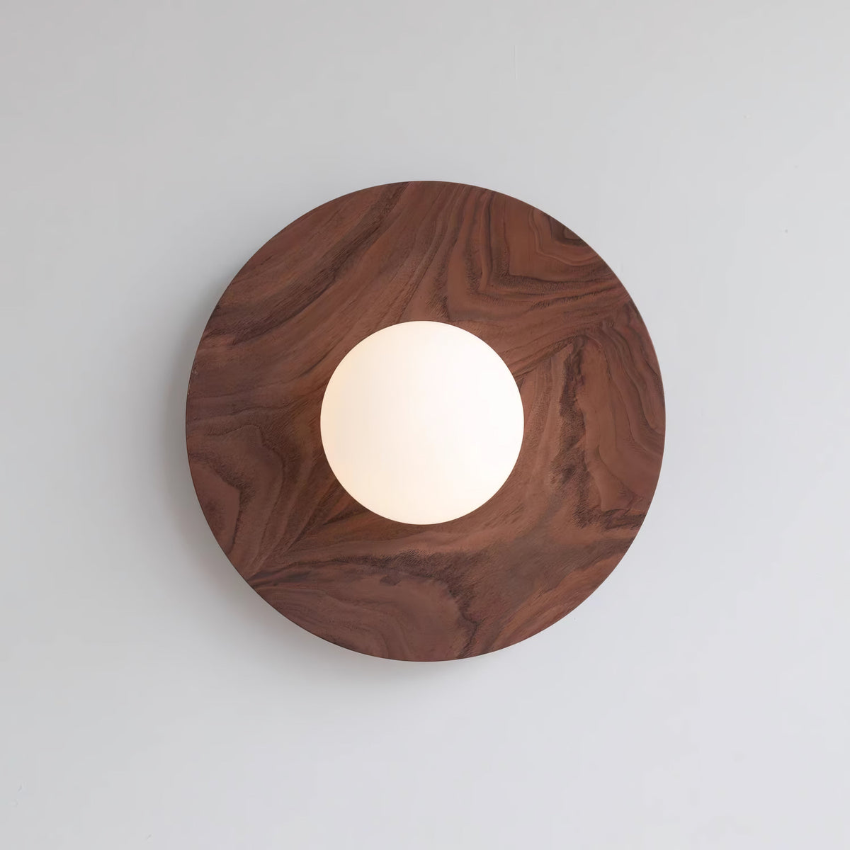 Eloza Modern Minimalist Wooden Glass Wall Light