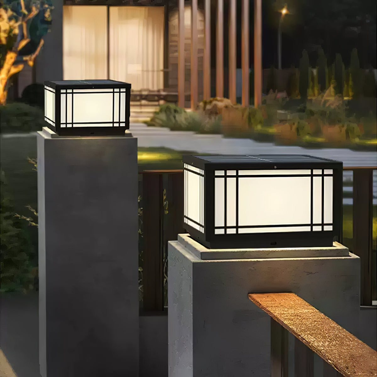 Harrison Classic Premium Solar Cube Outdoor Lamp