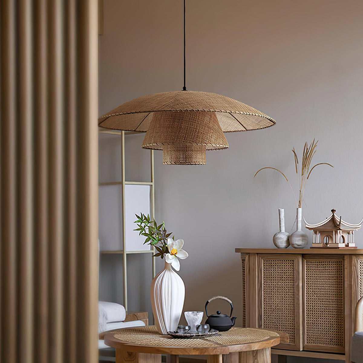 Arixu Rattan Vintage Pendant Lamp