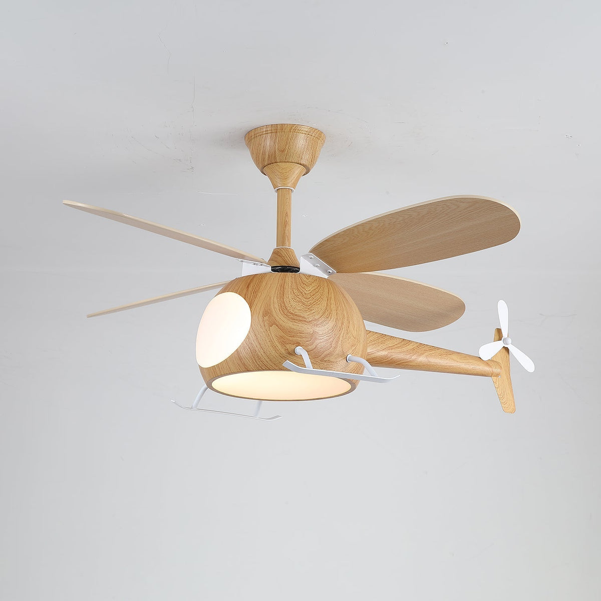 Aviara Modern Wood Breeze Kids Ceiling Fan Light