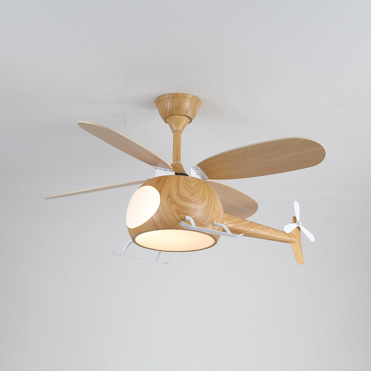 Aviara Modern Wood Breeze Kids Ceiling Fan Light