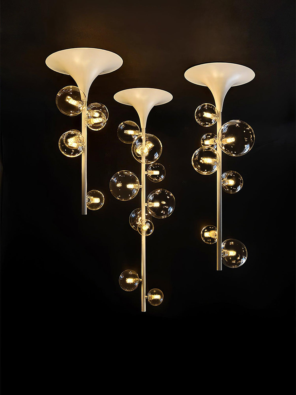 Celeina Pendant Light Brass Glass Cascading for Hallway